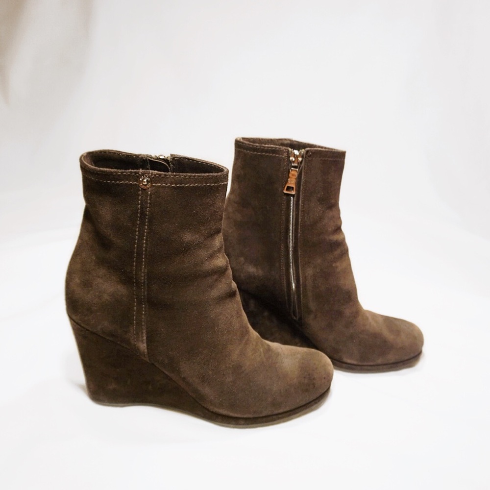 PRADA Chocolate Brown Suede Booties